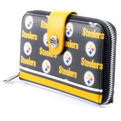 New Loungefly Nfl Pittsburgh Steelers Aop Bifold Wallet