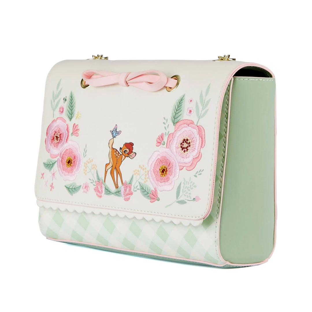 Loungefly Disney Bambi Springtime Gingham Crossbody 5 Loungefly Disney Bambi Springtime Gingham Crossbody