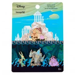 New Loungefly Disney Hercules 4PC Enamel Pin Set