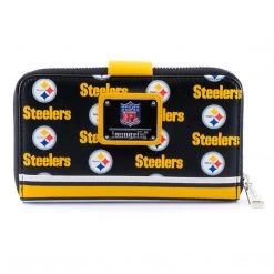 New Loungefly Nfl Pittsburgh Steelers Aop Bifold Wallet