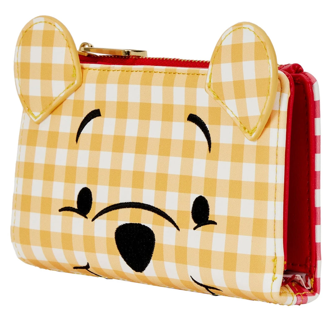 Loungefly Disney Winnie The Pooh Gingham Bi-Fold Wallet New 2 Loungefly Disney Winnie The Pooh Gingham Bi-Fold Wallet New