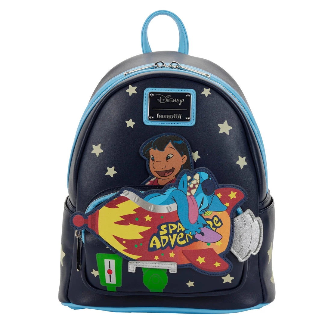 Loungefly Disney Lilo And Stitch Space Adventure Mini Backpack New 1 Loungefly Disney Lilo And Stitch Space Adventure Mini Backpack New