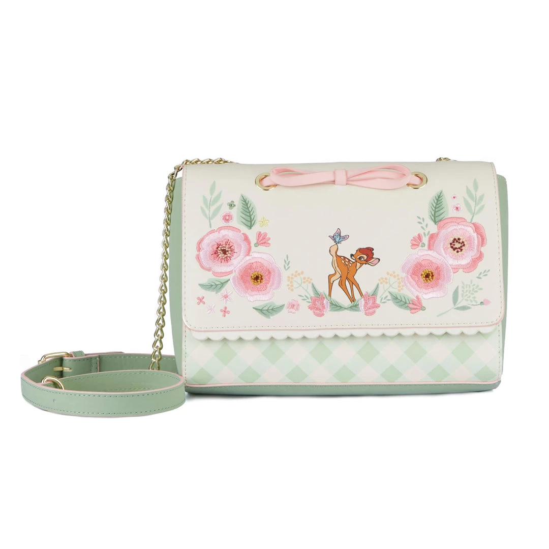 Loungefly Disney Bambi Springtime Gingham Crossbody 1 Loungefly Disney Bambi Springtime Gingham Crossbody