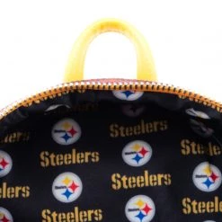 Loungefly NFL Pittsburgh Steelers Pigskin Logo Mini Backpack New