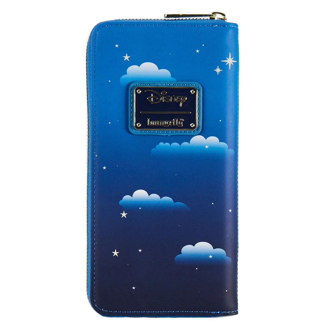 Loungefly Disney Peter Pan Glow Clock Ziparound Wallet New 3 Loungefly Disney Peter Pan Glow Clock Ziparound Wallet New