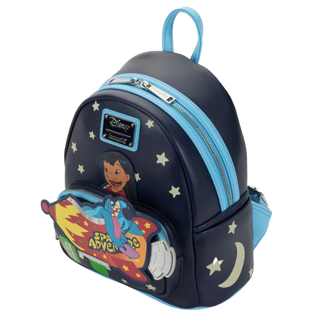 Loungefly Disney Lilo And Stitch Space Adventure Mini Backpack New 4 Loungefly Disney Lilo And Stitch Space Adventure Mini Backpack New