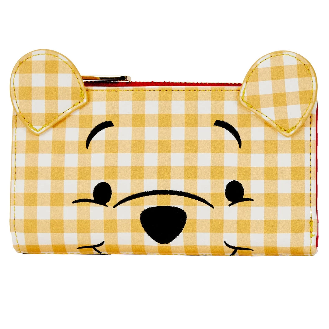 Loungefly Disney Winnie The Pooh Gingham Bi-Fold Wallet New 1 Loungefly Disney Winnie The Pooh Gingham Bi-Fold Wallet New