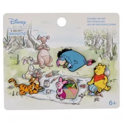 Loungefly Disney Winnie The Pooh Picnic Scene 4PC Enamel Pin Set