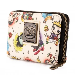 Funko Pop! By Loungefly Disney Villains Tattoo Aop Ziparound Wallet New