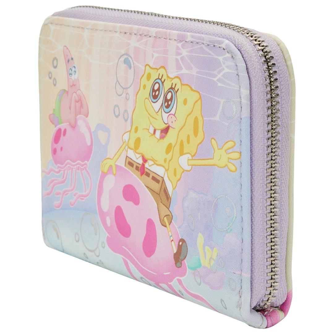 Loungefly Spongebob Pastel Jellyfishing Ziparound Wallet New 2 Loungefly Spongebob Pastel Jellyfishing Ziparound Wallet New