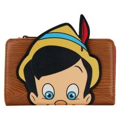 New Loungefly Disney Pinocchio Peeking Flap Wallet