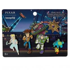 Loungefly Pixar Toy Story Amusement Park 4Pc Enamel Pin Set New