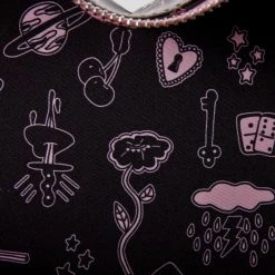 New Loungefly Valfre Double Heart Mini Backpack