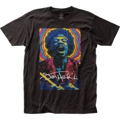 Impact New Men's Jimi Hendrix Rainbow Drawing Tee