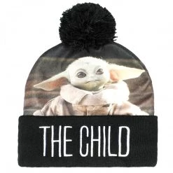 Bioworld Star Wars The Mandalorian The Child Sublimated Cuff Pom Beanie New