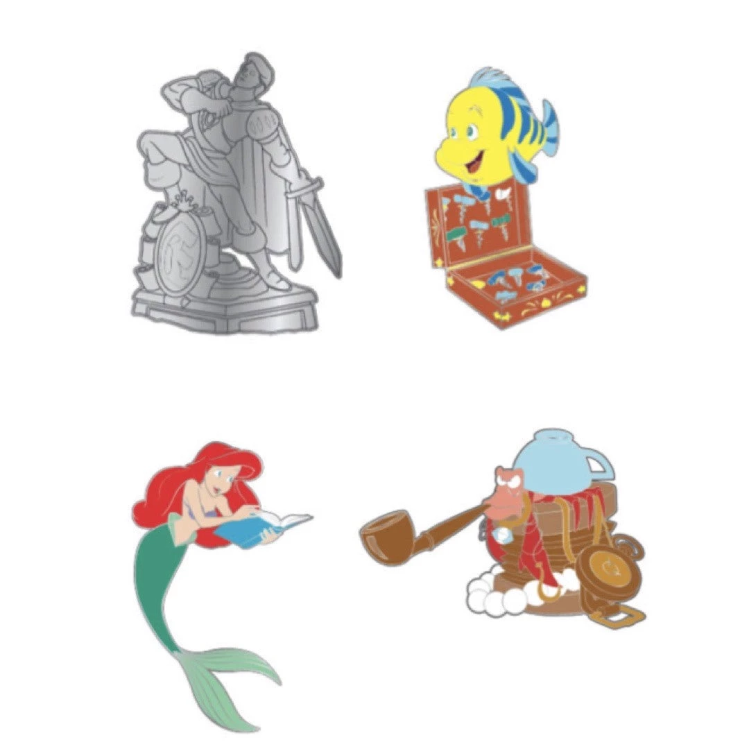 Loungefly Disney The Little Mermaid Cave 4Pc Enamel Pin Set New 2 Loungefly Disney The Little Mermaid Cave 4Pc Enamel Pin Set New