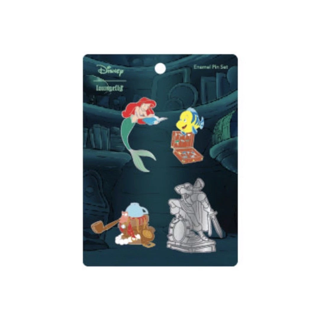 Loungefly Disney The Little Mermaid Cave 4Pc Enamel Pin Set New 1 Loungefly Disney The Little Mermaid Cave 4Pc Enamel Pin Set New
