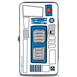 Buckle-Down New Star Wars R2-D2 Pose + Parts Close-Up Hinge Wallet