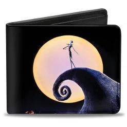 Buckle-Down Disney The Nightmare Before Christmas Stylized Jack Full Moon Pose Bi-Fold Wallet New