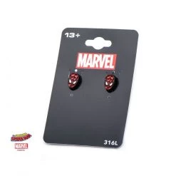 Sales One Marvel Spider-Man Face Stud Earrings New