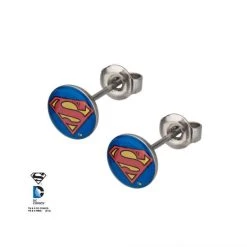 Sales One Dc Comics Superman Logo Earrings
