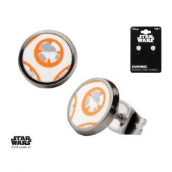 Sales One Star Wars Episode 7 Bb-8 Hero Droid Stud Earrings New