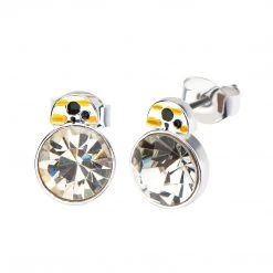 Sales One Star Wars Bb-8 Gem Silver Plate Stud Earrings New