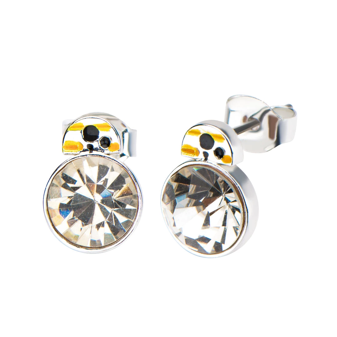 Sales One Star Wars Bb-8 Gem Silver Plate Stud Earrings New 1 Sales One Star Wars Bb-8 Gem Silver Plate Stud Earrings New