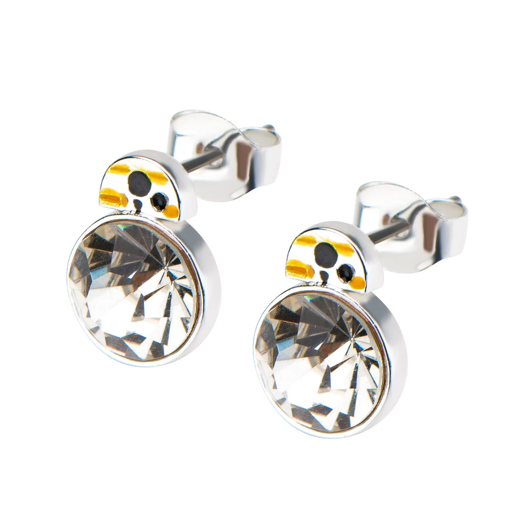 Sales One Star Wars Bb-8 Gem Silver Plate Stud Earrings New 2 Sales One Star Wars Bb-8 Gem Silver Plate Stud Earrings New