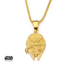 Sales One Star Wars Gold Plated Millennium Falcon Pendant Necklace New