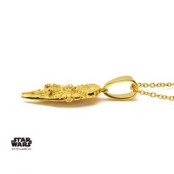 Sales One Star Wars Gold Plated Millennium Falcon Pendant Necklace New