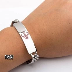 Sales One Star Wars Mandalorian Symbol Id Curb Chain Bracelet New