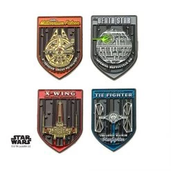 Sales One New Star Wars Fighters Space Ships 4Pc Lapel Pin Set