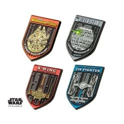 Sales One New Star Wars Fighters Space Ships 4Pc Lapel Pin Set