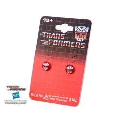 Sales One Transformers Printed Autobot Logo Stud Earrings New